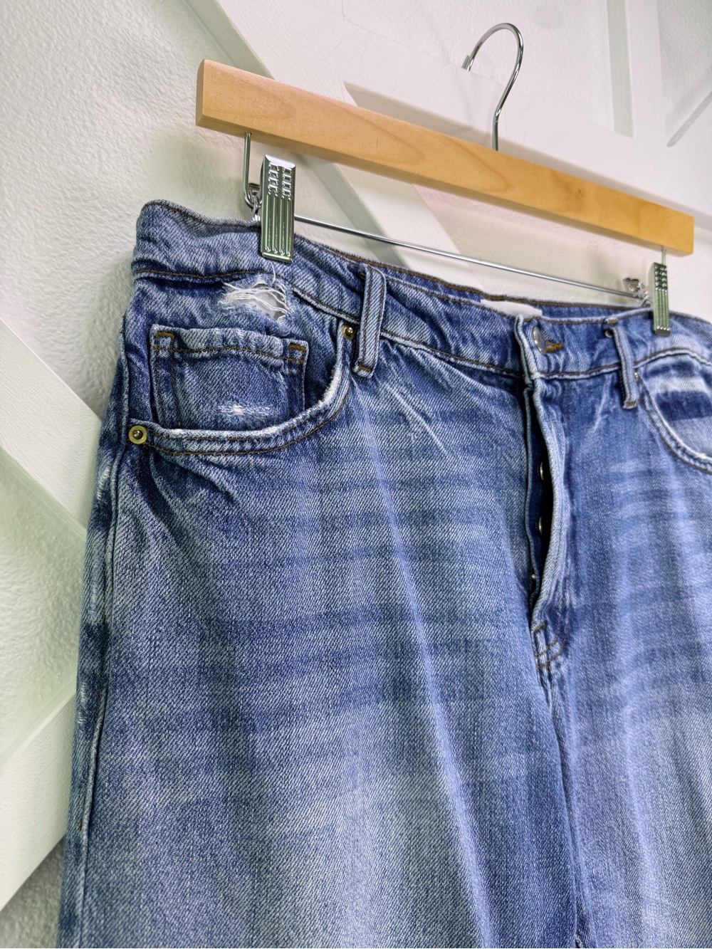 Frame Le Slouch Straight Leg Jeans In Newell Size 28 - Picture 3 of 13